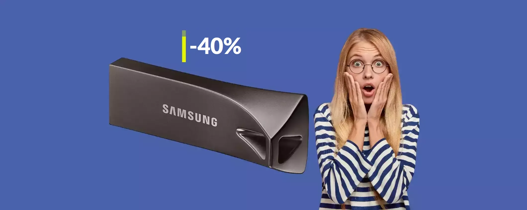 Chiavetta USB Samsung 128GB: la porti a casa con appena 24€