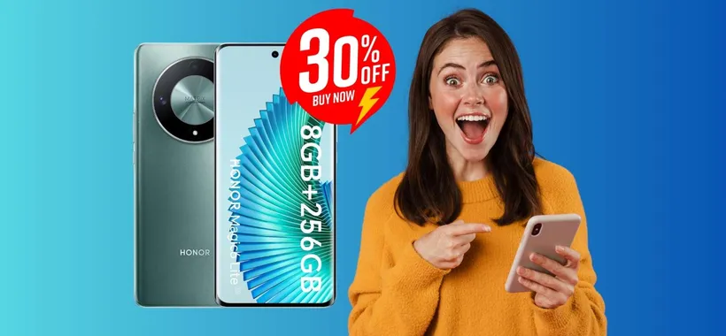 HONOR Magic6 lite 5G (8/256GB) al MINIMO STORICO su Amazon (-30%)