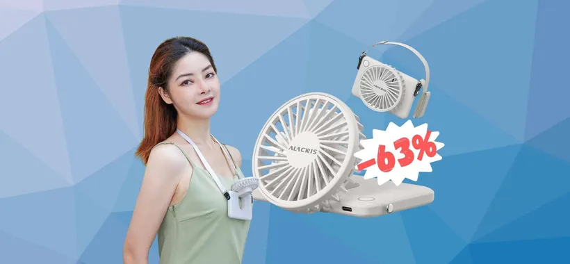 Mini ventilatore che puoi tenere al collo a SOLI 9,99€ su Amazon