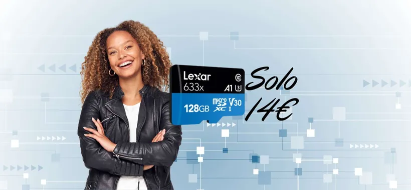 MicroSD 128GB Lexar a soli 14€ su Unieuro