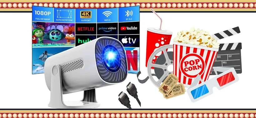 Mini Proiettore 4K 1080P in sconto del 35%: porta il cinema a casa