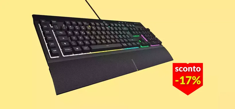 Tastiera Gaming Corsair a soli 49€ con il Black Friday: è anche impermeabile