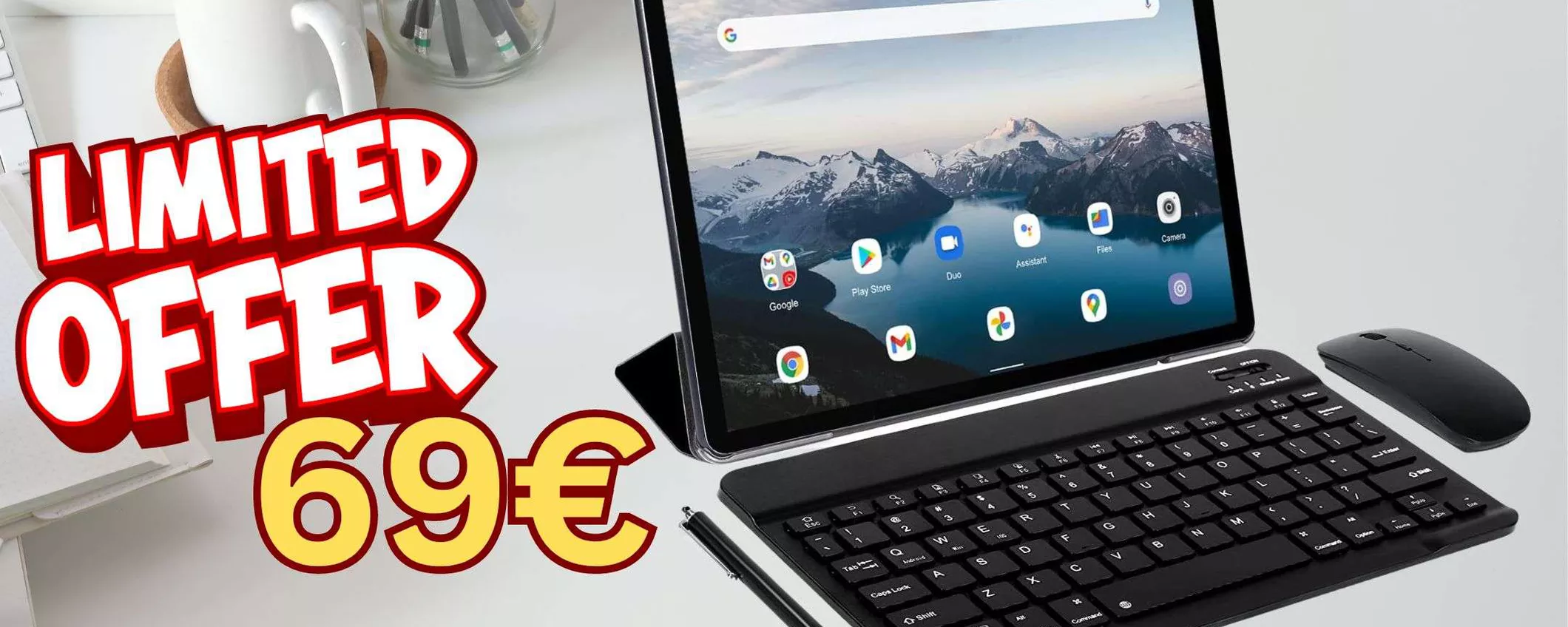 Tablet PC portatile a 69€: prezzo SHOCK perfetto per scuola e lavoro (-49%)