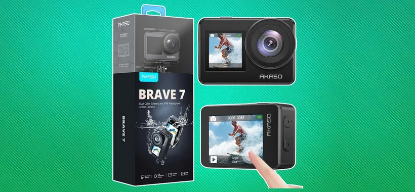 Action Cam Akaso Brave 7 in super offerta: 4K, doppio display e IPX8 a soli 142€