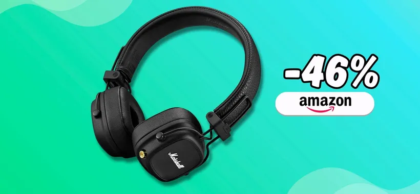 Crolla il prezzo delle Marshall Major IV, iconiche cuffie On Ear su Amazon