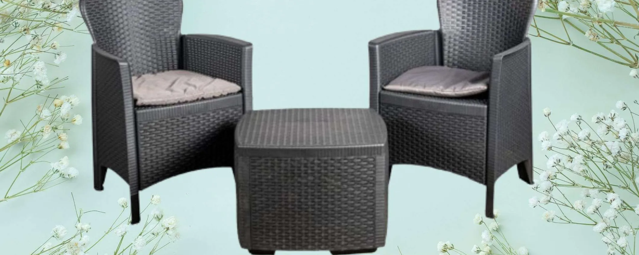Solo 71€ per questo COMODISSIMO set da giardino con 2 poltrone e tavolino