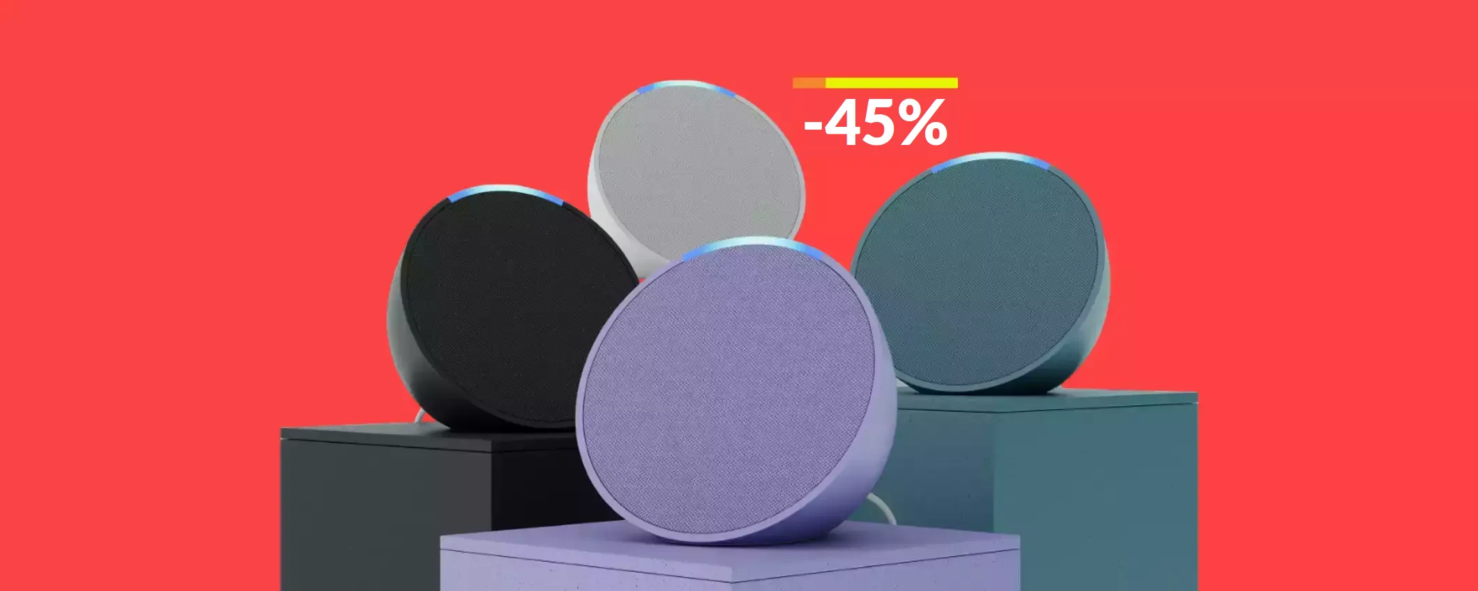Echo Pop con Alexa ad un prezzo da fuoritutto: scontatissimo a 29€