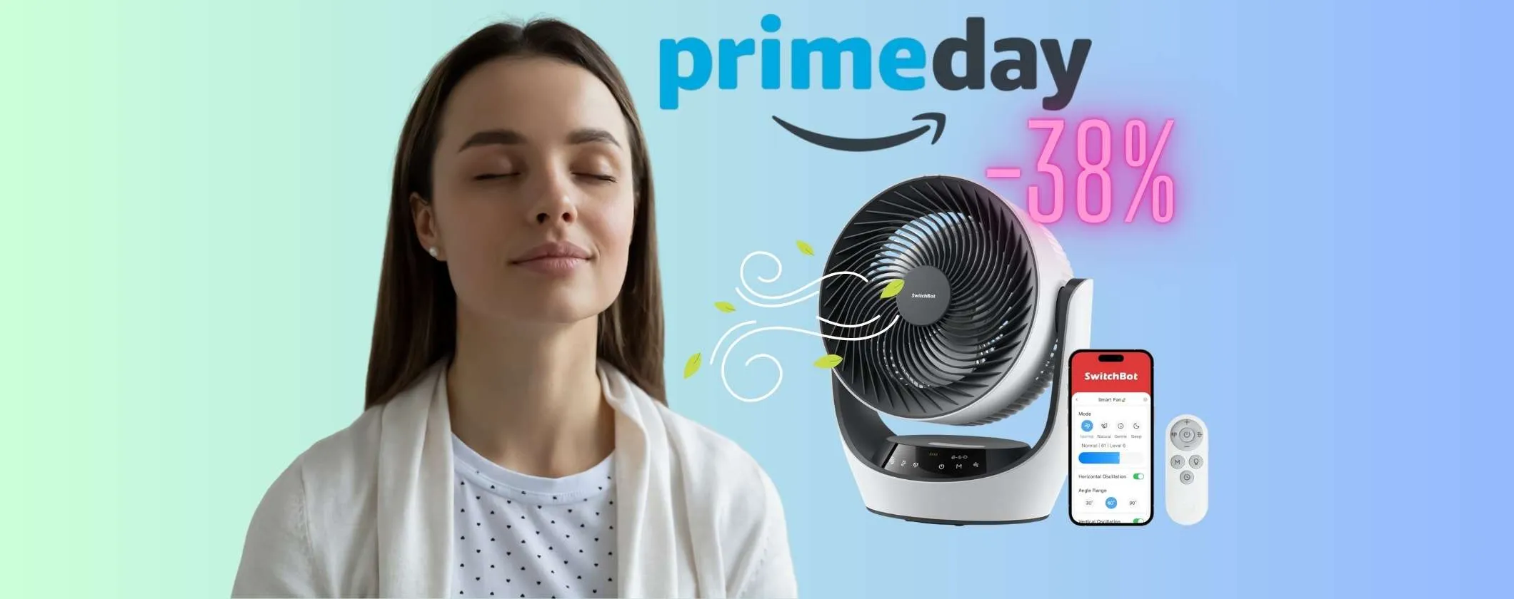 SwitchBot: mini ventilatore a batteria ricaricabile silenzioso e potente (-38%)