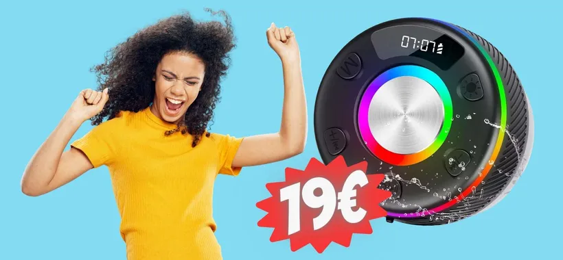 Solo 19€ per questa cassa Bluetooth che puoi mettere anche in doccia