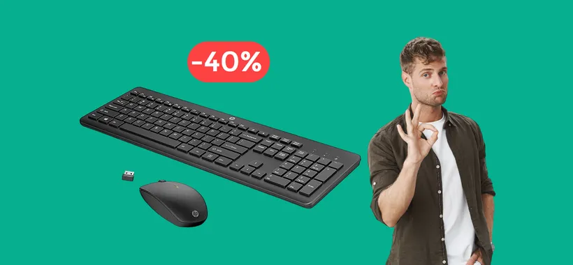 Tastiera e mouse wireless HP a soli 23€: COMBO da non perdere