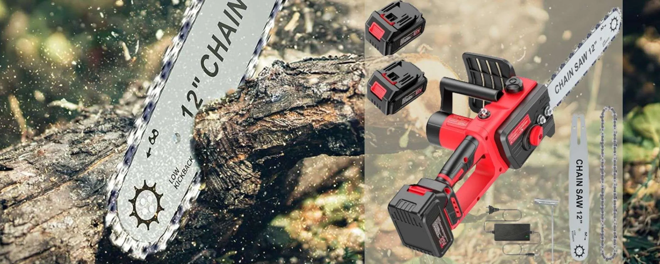 Una BESTIA di motosega con barra da 30 cm 2 batterie: prezzo STRACCIATO (67€)