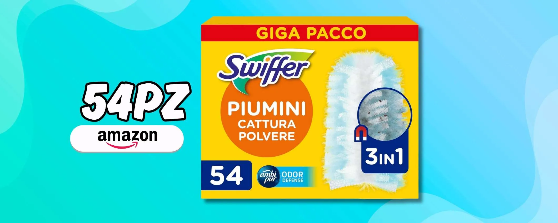 Polvere ANNIENTATA con 54 piumini Swiffer Duster dal prezzo disintegrato