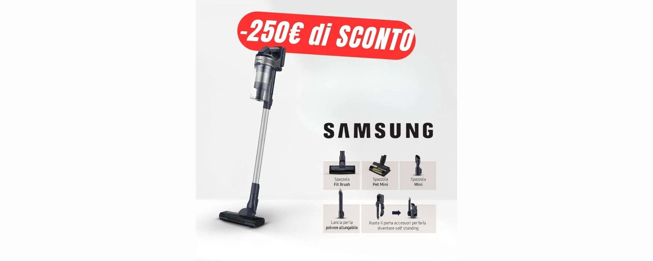 Da 449€ a 198€: SCONTO FOLLE per l'aspirapolvere Samsung!