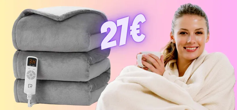 Coperta elettrica con 6 livelli e timer in SCONTO del 40% è tua a 27€