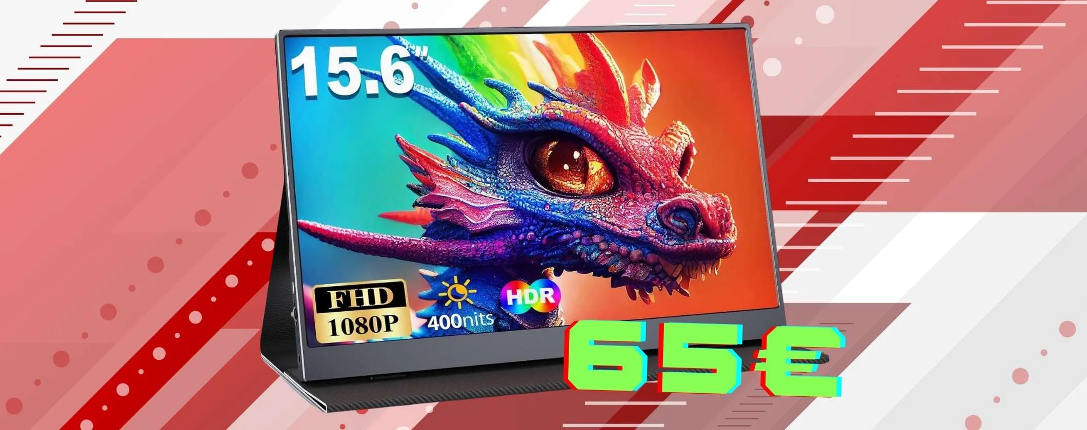 Tutto più facile con questo monitor portatile da 15,6 pollici a soli 65€