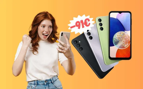 Samsung Galaxy A14 5G: che PREZZONE su Amazon (-91€)