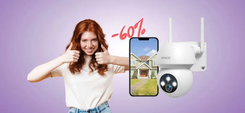 Videocamera WiFi con visione notturna e rilevatore di movimento al 60%