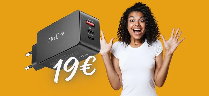 Caricatore USB con POTENZA da 65W e 3 porte a MENO della METÀ (19€)