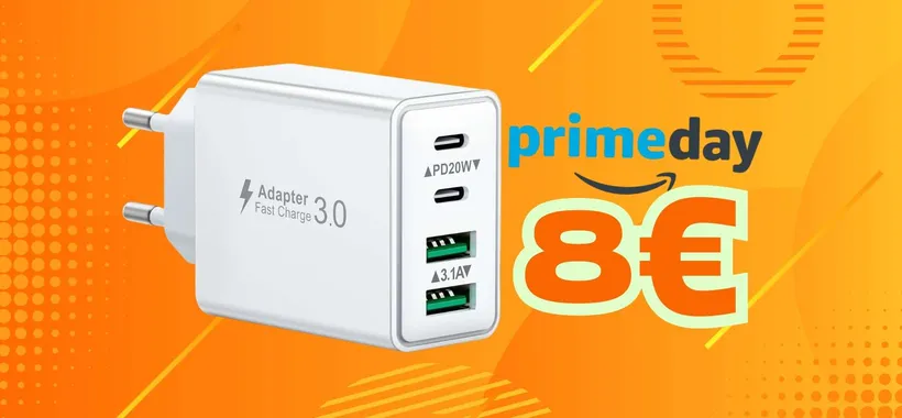 Caricatore USB potentissimo (40W) con 4 porte per ricaricare di tutto a 8€