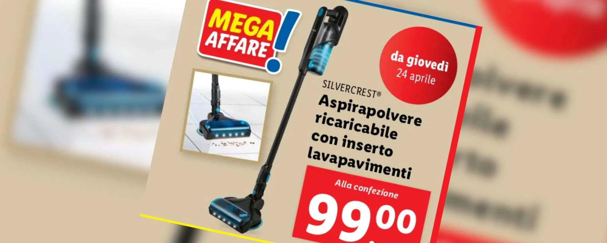 Lidl è impazzito: una BESTIA di aspirapolvere lavapavimenti a 99€
