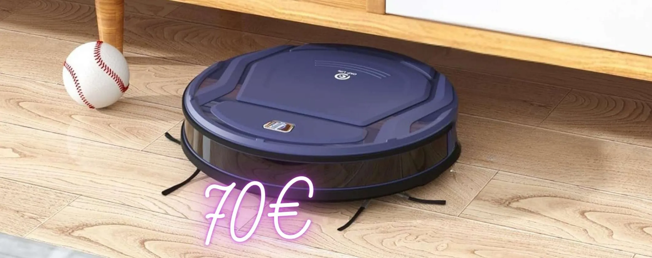 Pavimenti puliti senza alzare un dito con il robot aspirapolvere OPK K2 a 70€