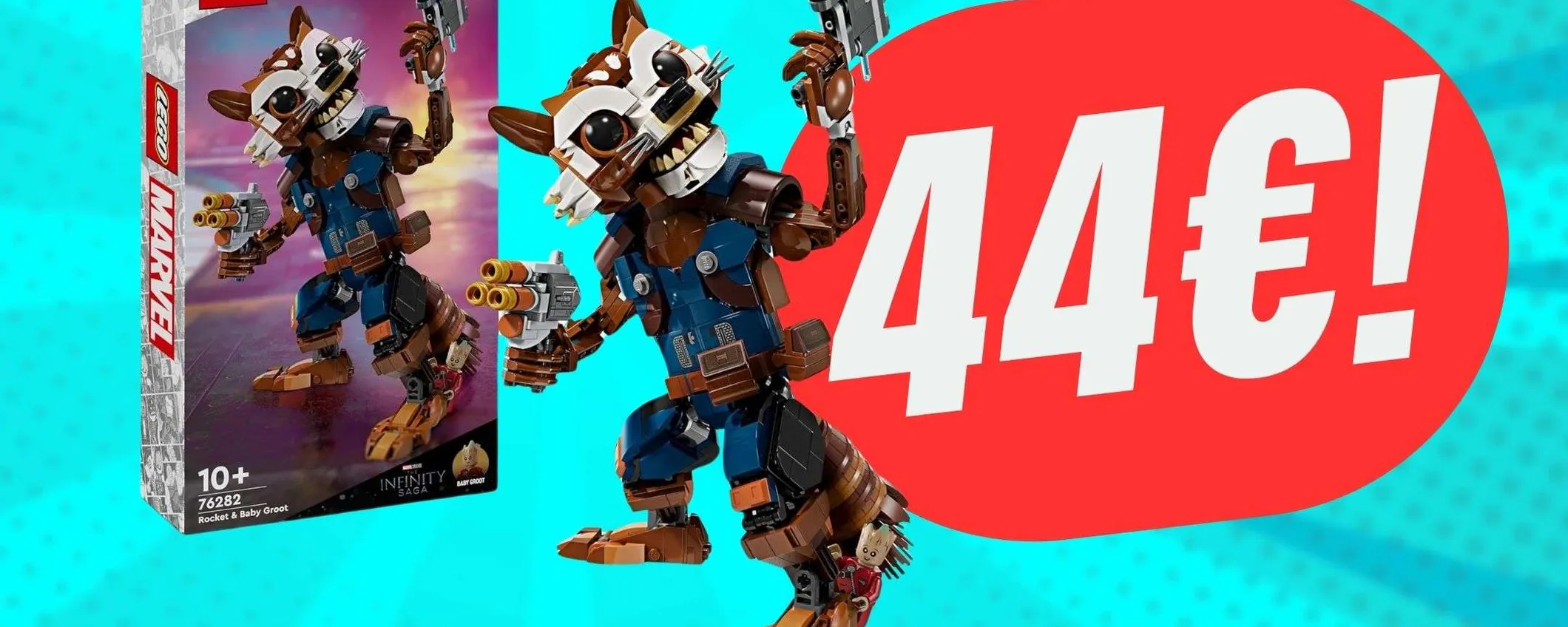 Prendi Rocket Raccoon e Baby Groot in versione LEGO a soli 44,99€ su Amazon!