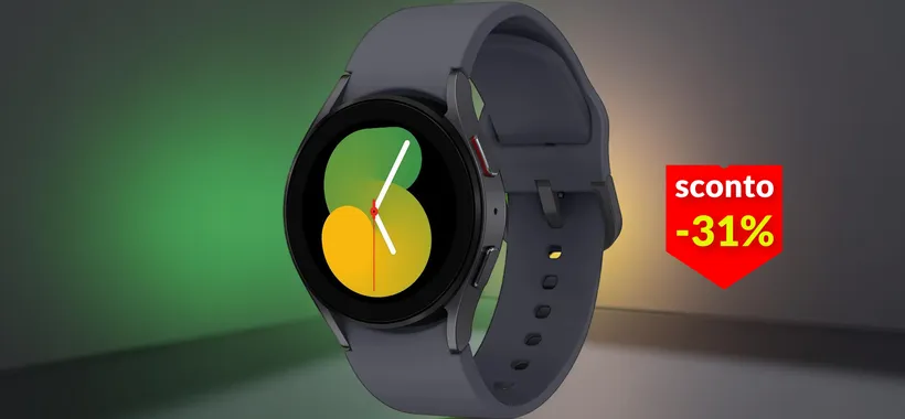 Samsung Galaxy Watch 5 a soli 204€: BioActive 3-in-1 e 31% di sconto Amazon