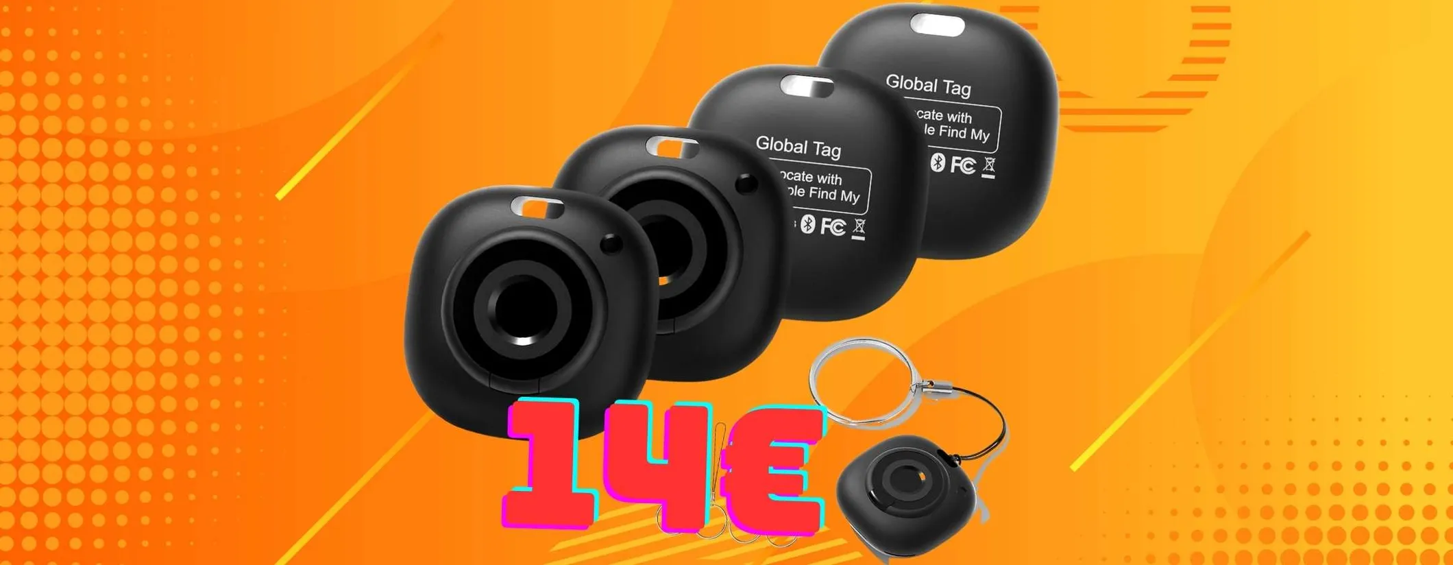 Air Smart Tag Tracker: 4 trova oggetti con batteria sostituibile a soli 14€