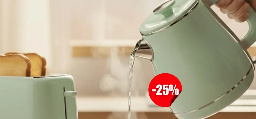 Super di classe questo Bollitore elettrico 1,8L: acqua pronta in secondi