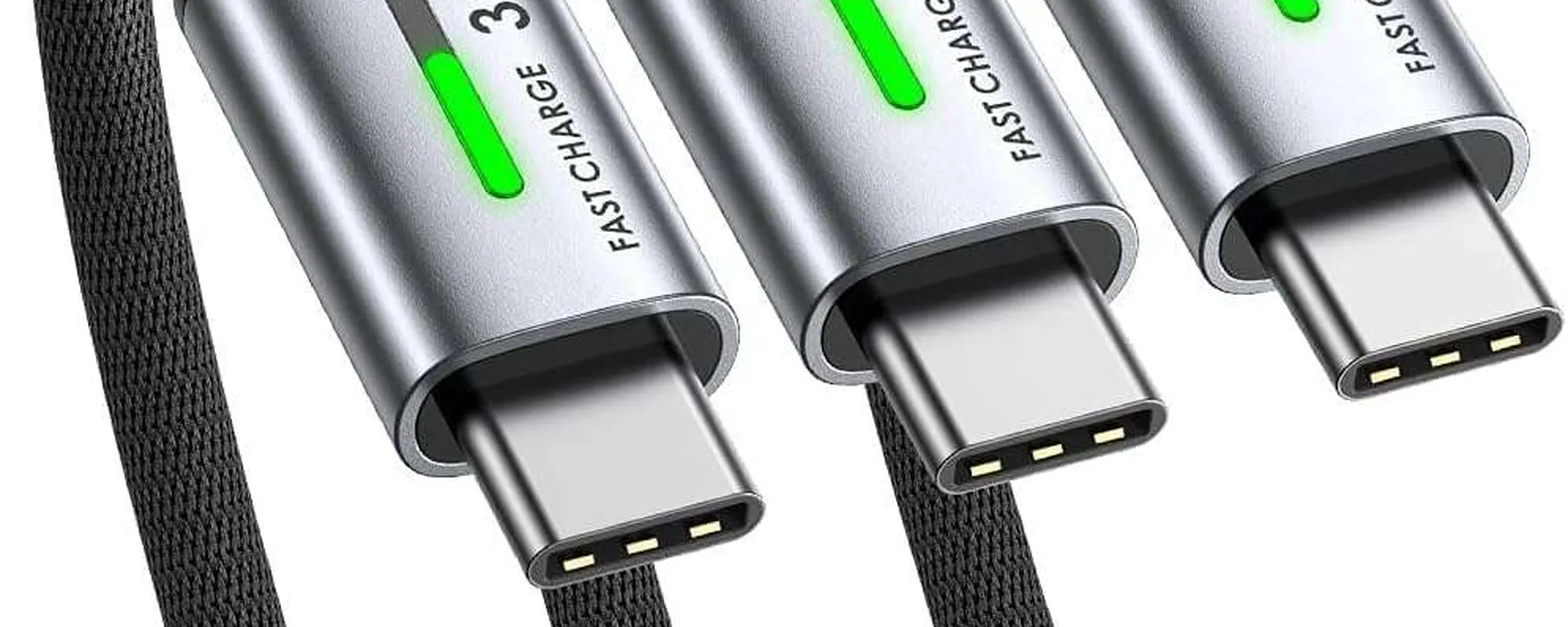 Bundle con 3 cavi USB-C di OTTIMA QUALITÀ a meno di 10€ su Amazon