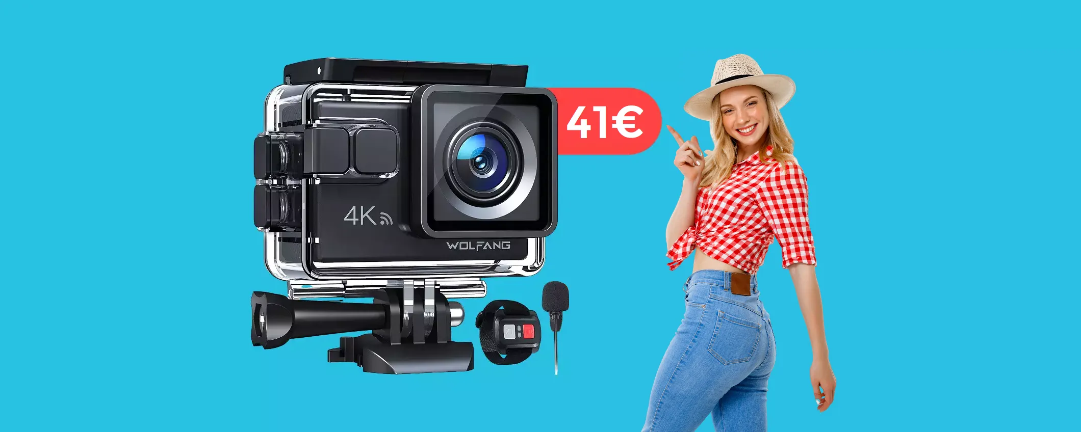 Action cam 4K, foto e video STUPEFACENTI: 41€ con 2 SCONTI