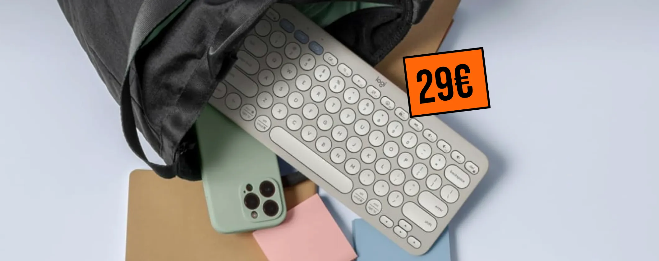 Logitech Pebble Keys 2 K380s: tastiera compatta ergonomica a soli 29€