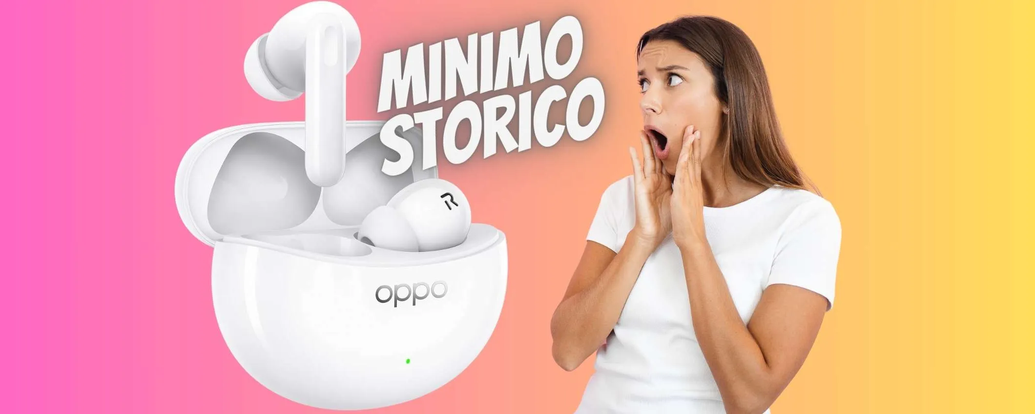 OPPO Enco Air3 Pro al MINIMO STORICO solo su Amazon (offerta a tempo)