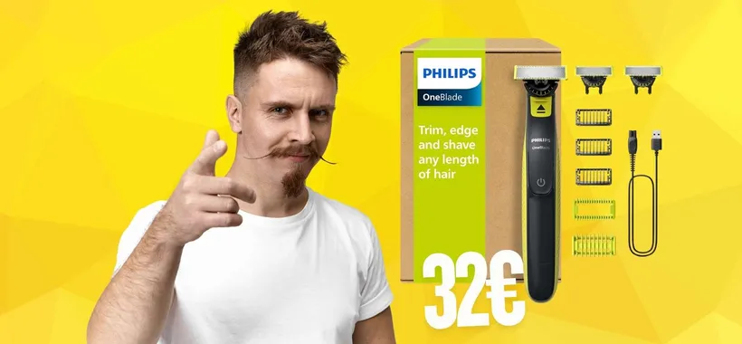 Philips OneBlade 360: il rasoio elettrico più amato in sconto al 43% è tuo a 32€