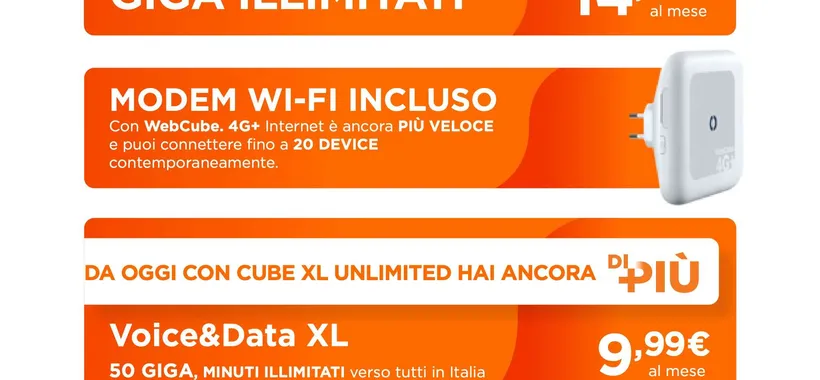 Cube XL: Giga Illimitati e una promo bomba