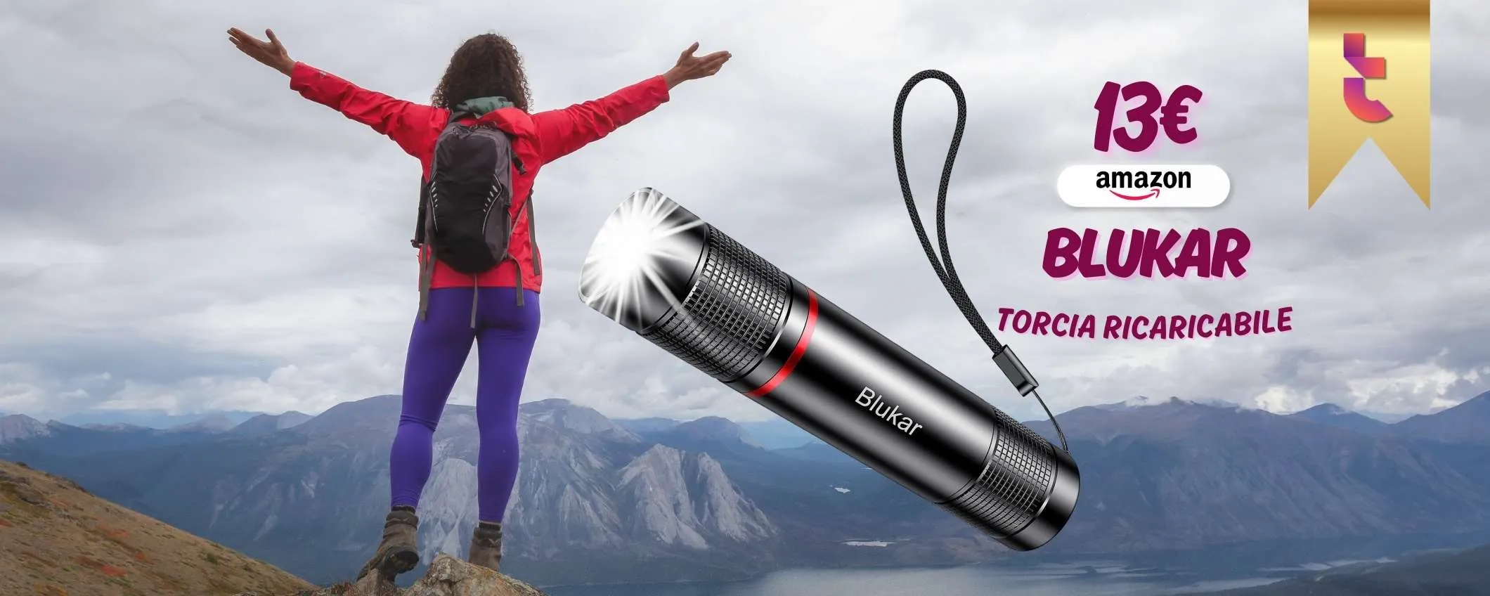 Non andare in campeggio SENZA questa torcia LED ricaricabile, 13€