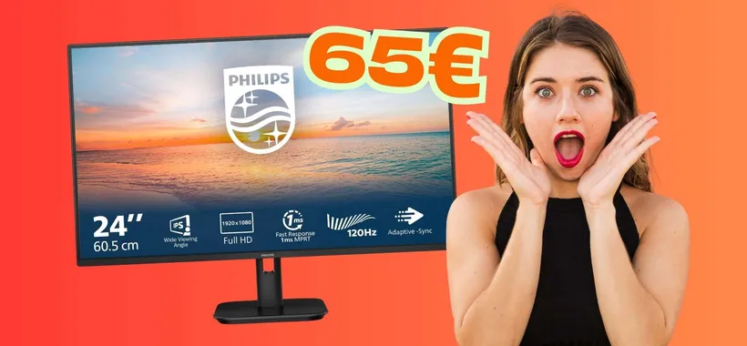 Monitor Philips FHD da 24" in offerta speciale su Amazon a soli 65€