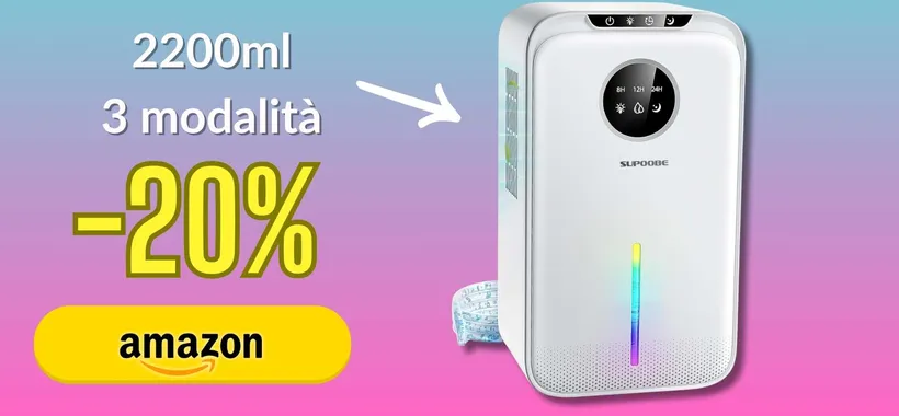 Casa asciutta con il Deumidificatore 2200ML: silenzioso e funzionante