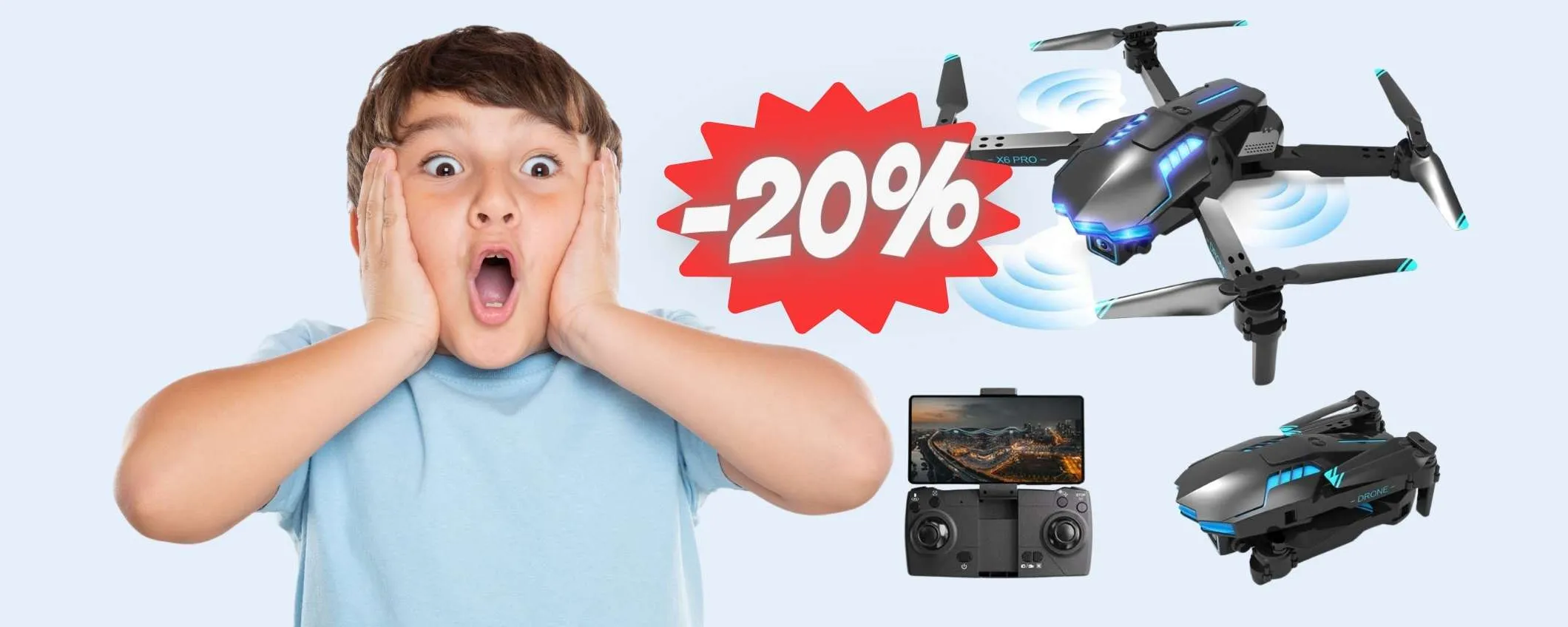 Drone con telecamera: il REGALO perfetto costa POCHISSIMO