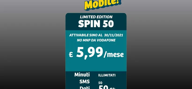 SPIN 50 di Feder Mobile in Limited Edition a 5,99€