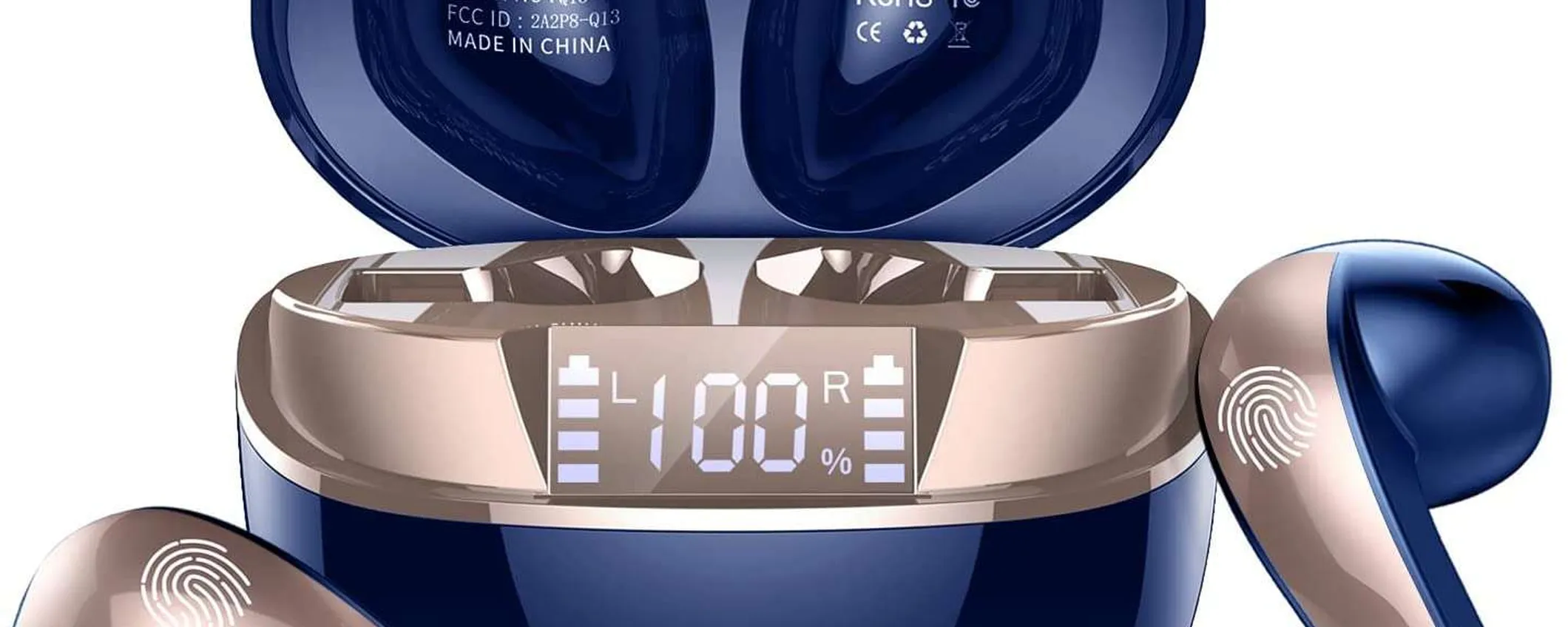 Questi futuristici auricolari Bluetooth con schermo LCD sono in SUPER OFFERTA: solo 17,99€ su Amazon