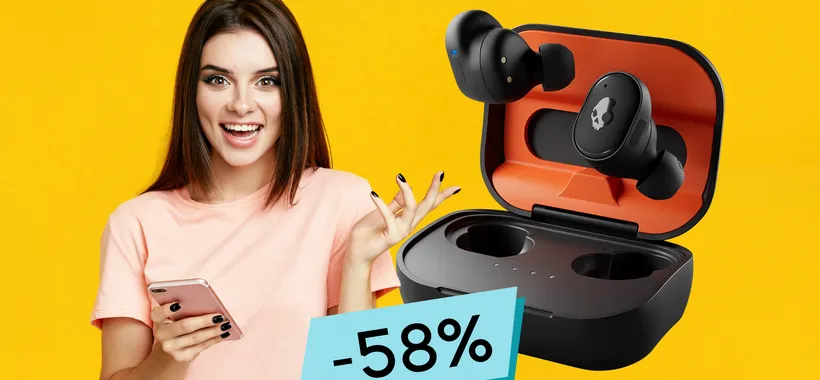 Auricolari Bluetooth Skullcandy: SUPER sconto del 58% su Amazon