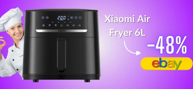 Xiaomi Air Fryer: 6L di capienza per cottura salutare e veloce (61€)
