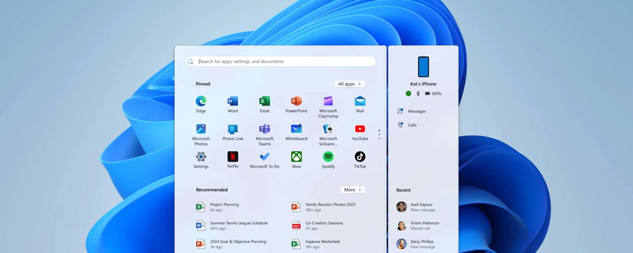 Windows 11: arriva l'integrazione tra iPhone e il menu Start