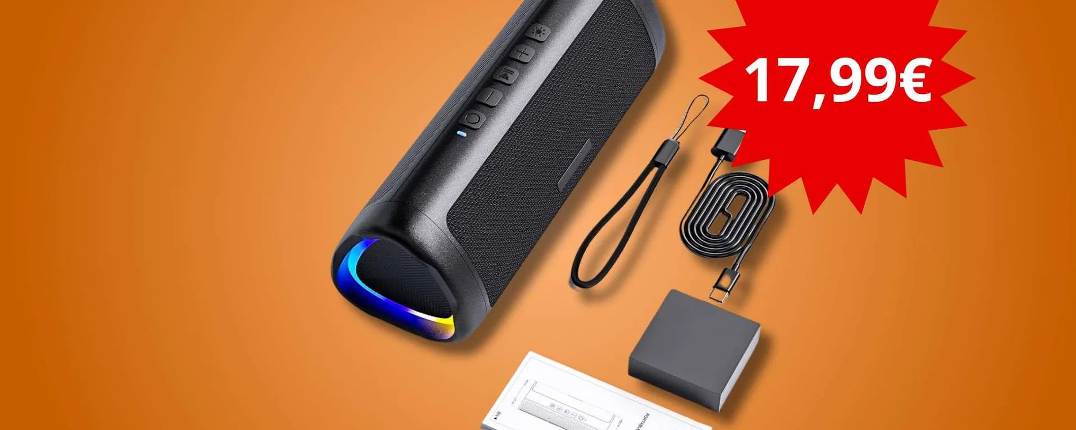 Cassa Bluetooth in super offerta: ultra-portatile e potente, tua a meno di 18€