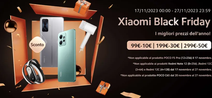 Xiaomi Black Friday festeggia i migliori prezzi dell'anno