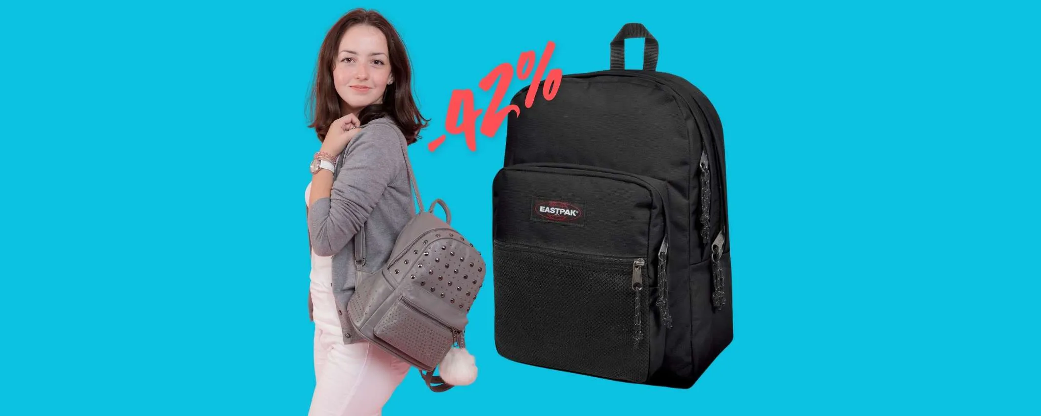 EASTPAK Pinnacle: zaino unisex per scuola, viaggio e lavoro al 42% in meno