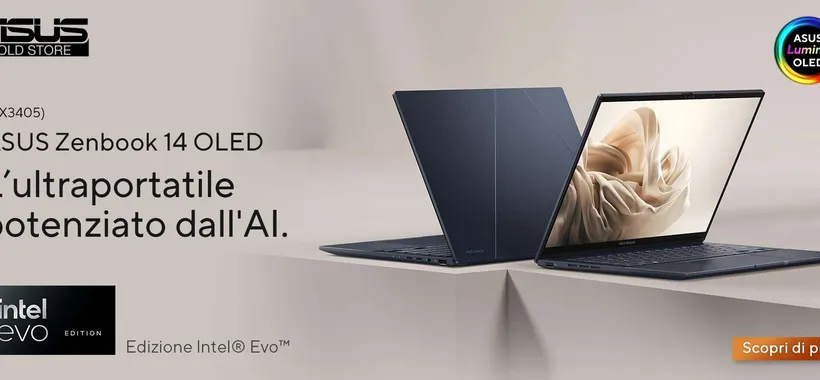 ASUS Zenbook 14 con display OLED e Intel Core Ultra 7al MINIMO su Amazon (-300€)