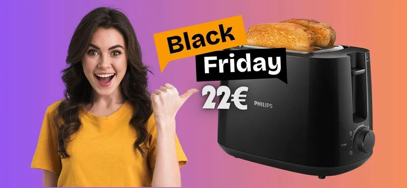 Tostapane Philips con 8 impostazioni tuo a 22€ grazie al Black Friday