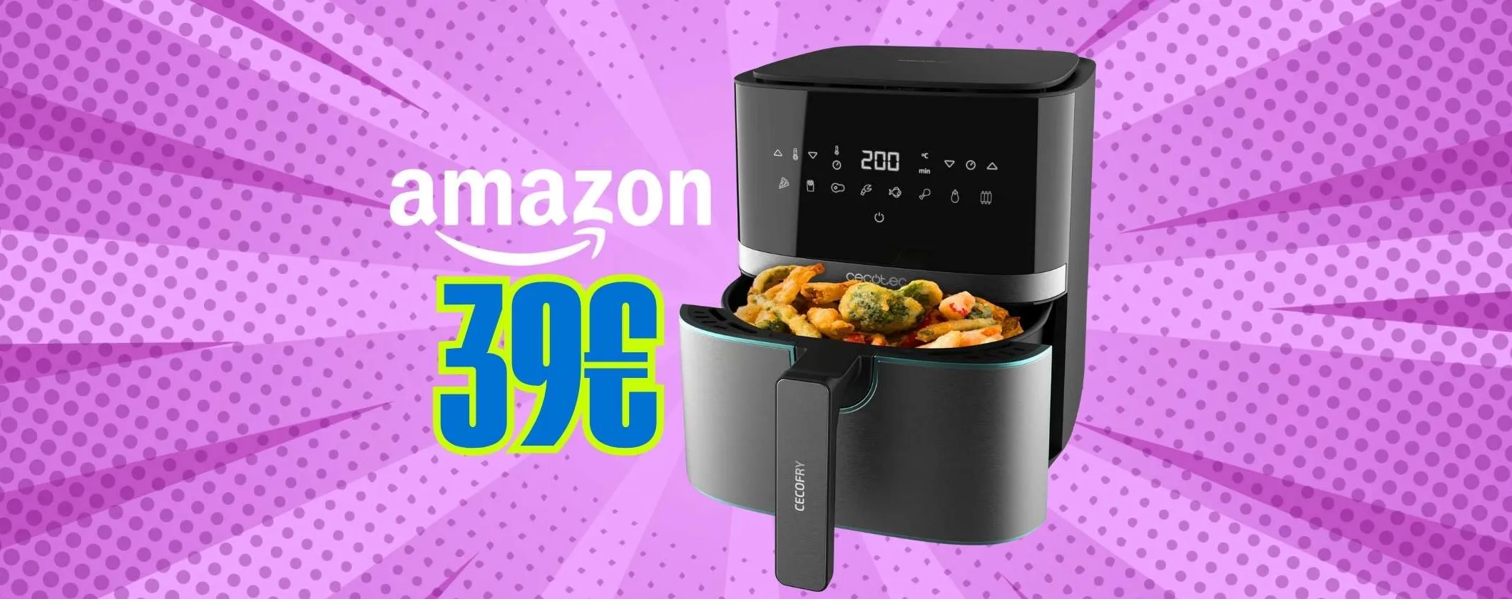 Friggitrice ad aria per piatti buonissimi ma meno calorici oggi tua a soli 39€